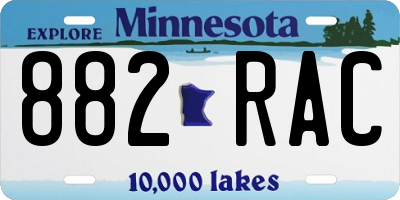 MN license plate 882RAC