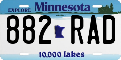 MN license plate 882RAD