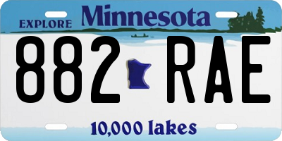 MN license plate 882RAE