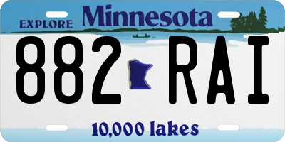 MN license plate 882RAI