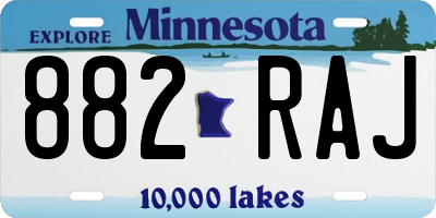 MN license plate 882RAJ
