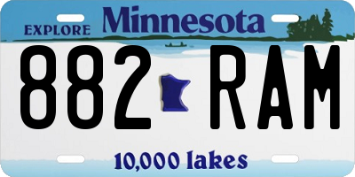 MN license plate 882RAM