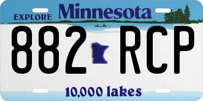 MN license plate 882RCP