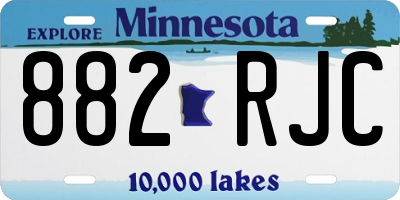 MN license plate 882RJC