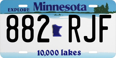MN license plate 882RJF