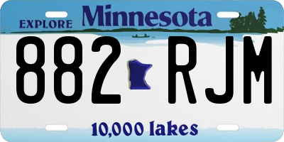 MN license plate 882RJM