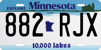 MN license plate 882RJX