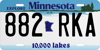 MN license plate 882RKA