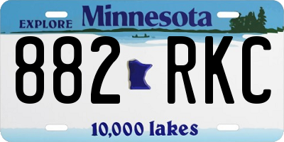 MN license plate 882RKC