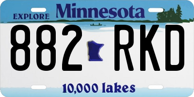 MN license plate 882RKD