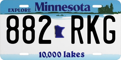 MN license plate 882RKG
