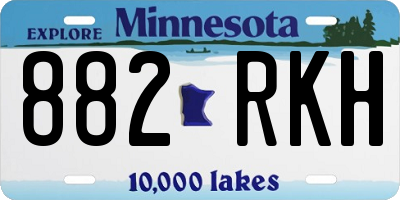 MN license plate 882RKH