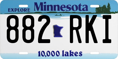MN license plate 882RKI