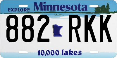 MN license plate 882RKK