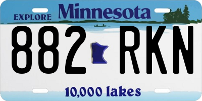 MN license plate 882RKN