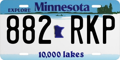 MN license plate 882RKP