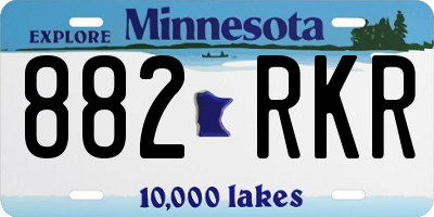 MN license plate 882RKR
