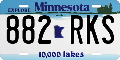 MN license plate 882RKS