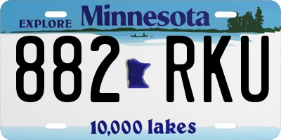 MN license plate 882RKU