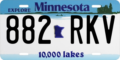 MN license plate 882RKV