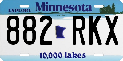 MN license plate 882RKX