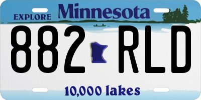 MN license plate 882RLD