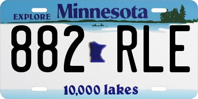 MN license plate 882RLE
