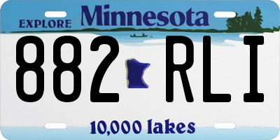 MN license plate 882RLI