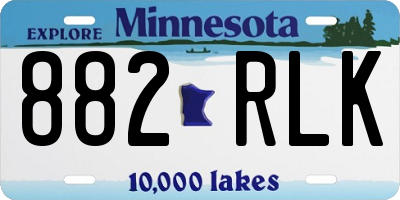 MN license plate 882RLK
