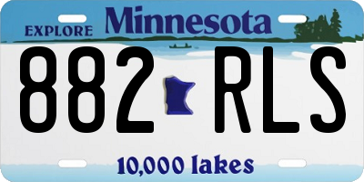 MN license plate 882RLS