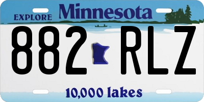 MN license plate 882RLZ