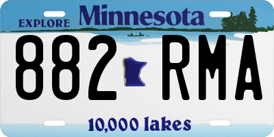 MN license plate 882RMA