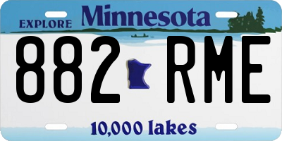 MN license plate 882RME