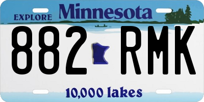 MN license plate 882RMK