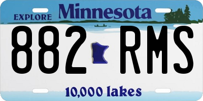 MN license plate 882RMS