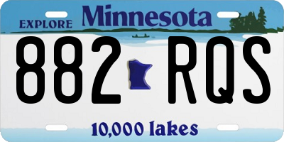 MN license plate 882RQS