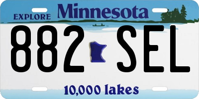 MN license plate 882SEL