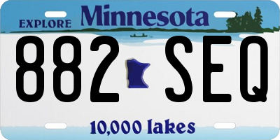 MN license plate 882SEQ