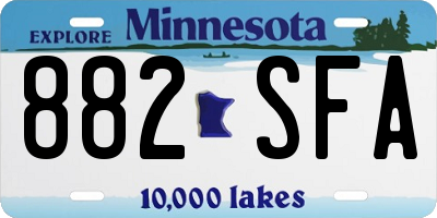 MN license plate 882SFA