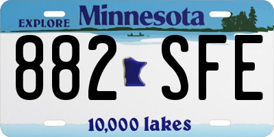 MN license plate 882SFE