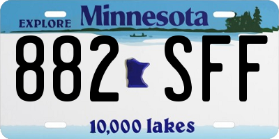 MN license plate 882SFF