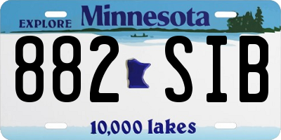 MN license plate 882SIB