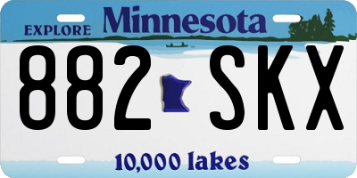 MN license plate 882SKX