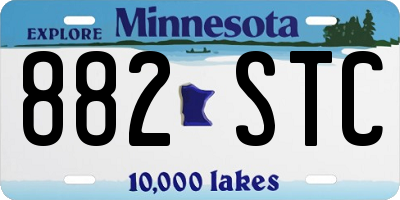 MN license plate 882STC