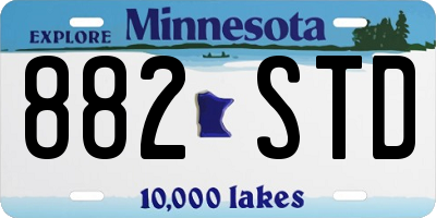 MN license plate 882STD