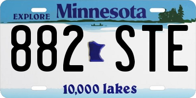 MN license plate 882STE