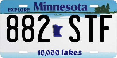 MN license plate 882STF