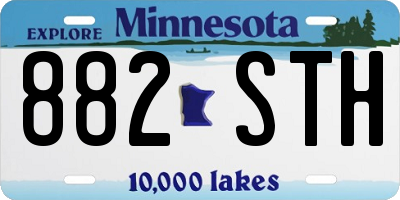 MN license plate 882STH