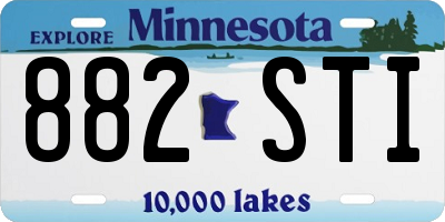 MN license plate 882STI