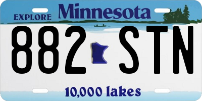 MN license plate 882STN